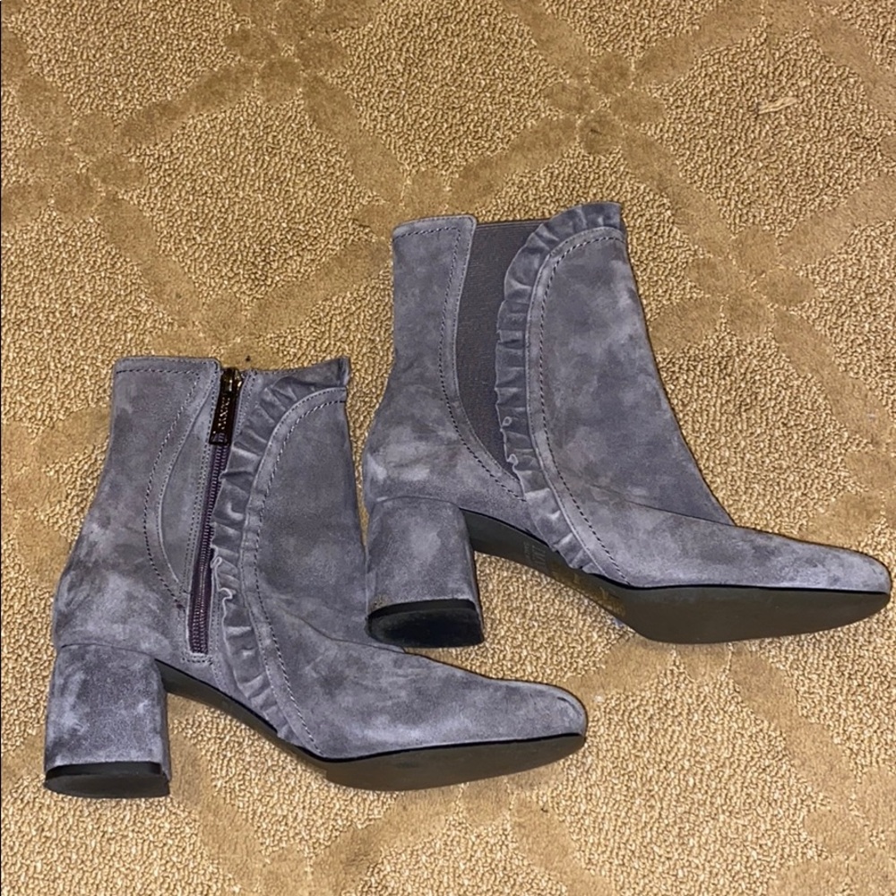 Gray Suede Booties